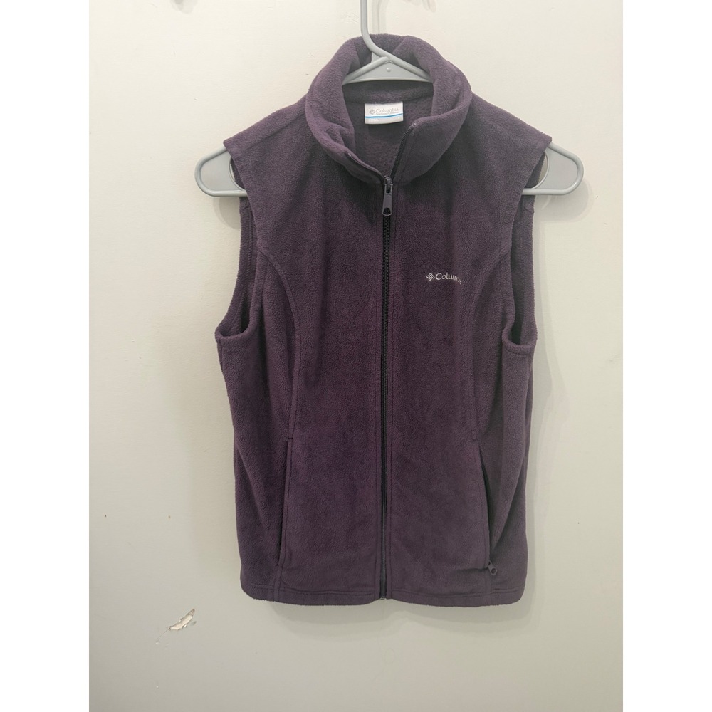 Columbia Benton Springs Plum Purple Fleece Full Zip Vest Women's Size Small